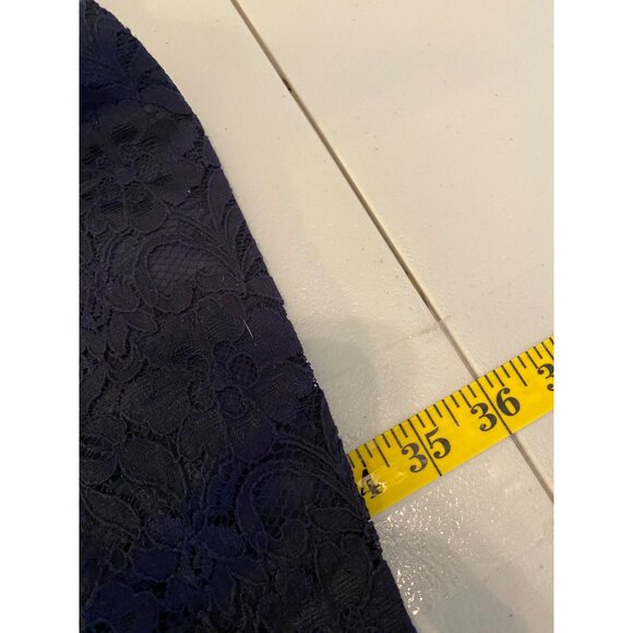 J.Crew Navy Lace Sleeveless Sheath Dress Size 6 Petite - Picture 7 of 10